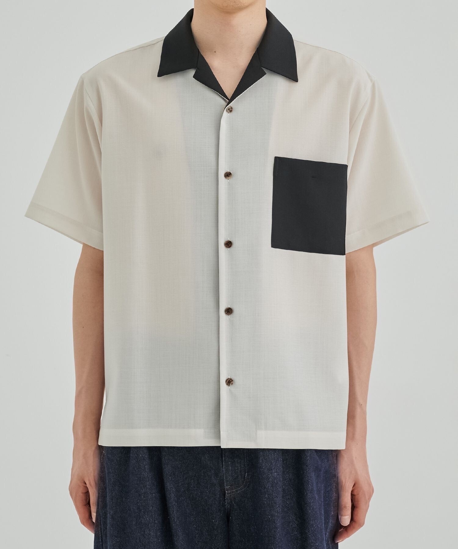 UNITED TOKYO SUMMER WOOL オープンカラーシャツ　接触冷感｜防シワ｜防臭性