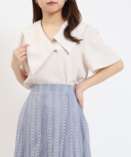 ASTORIA ODIER アシメビックカラーブラウス