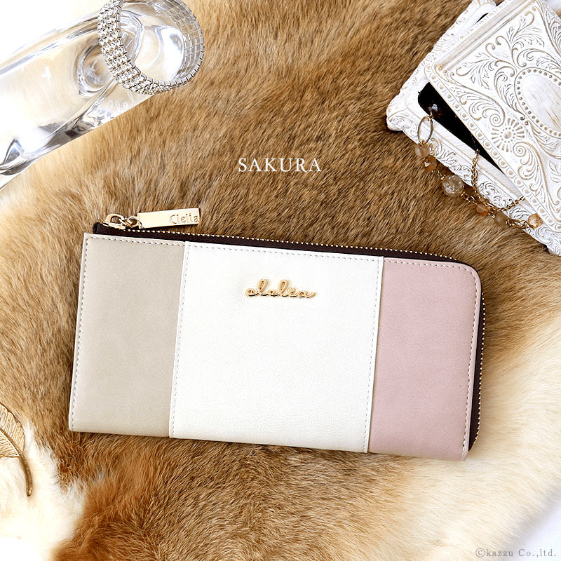 Clelia（クレリア） [Clelia/クレリア] L字ファスナー長財布 レディース トリコロールカラー Riberte CL-17010