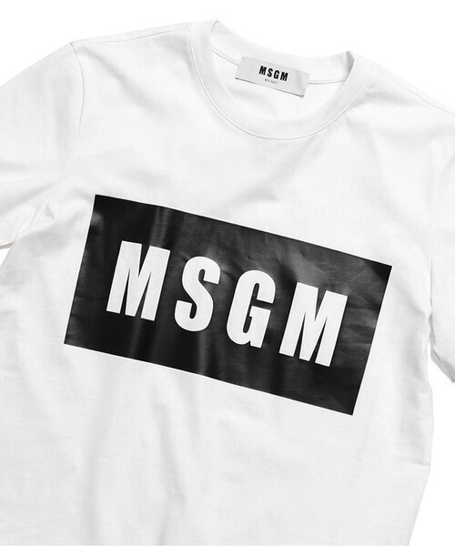 MSGM PANEL T-SHIRT 半袖Tシャツ ロゴT
