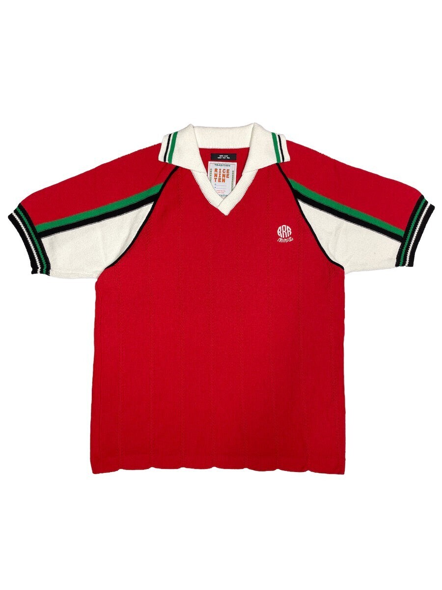 RICE NINE TEN Knitting Soccer Jersey RED