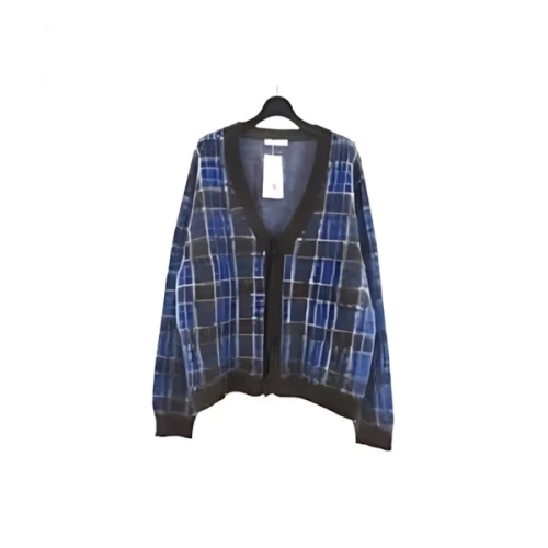 JieDa MOHAIR CHECKED CARDIGAN