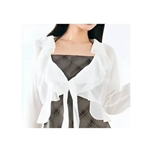 Darich シフォンフリルショートカーディガン