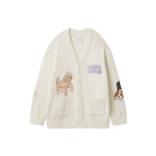 Gelato pique 【UNISEX】エアリーモコプレイフルDOGジャガードカーディガン