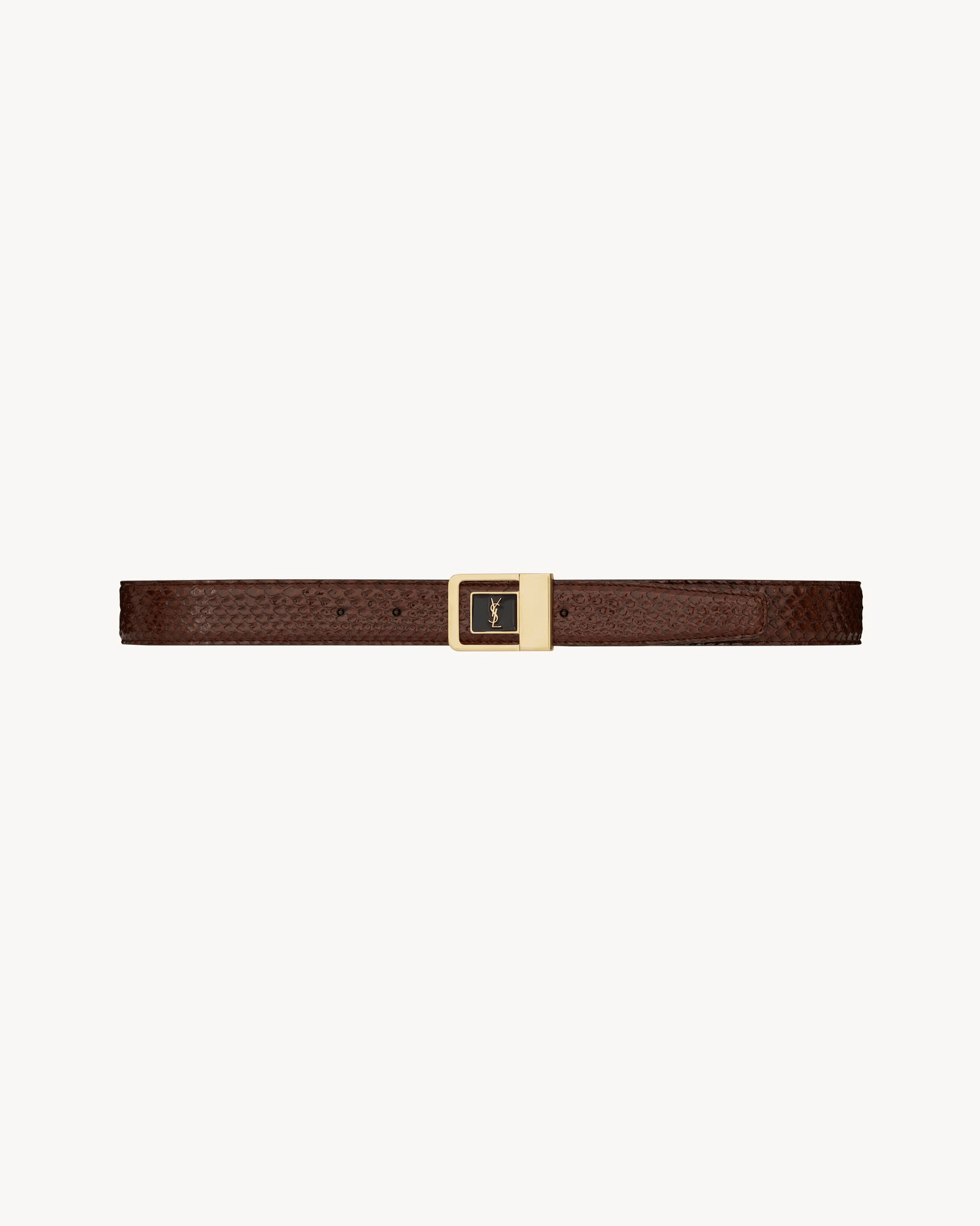 SAINT LAURENT フィーメイルバックル ベルト（パイソン）