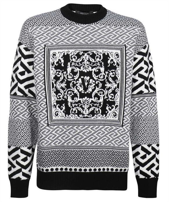 Versace A87713 1A04249 LA GRECA SILVER BAROQUE Knit ニット
