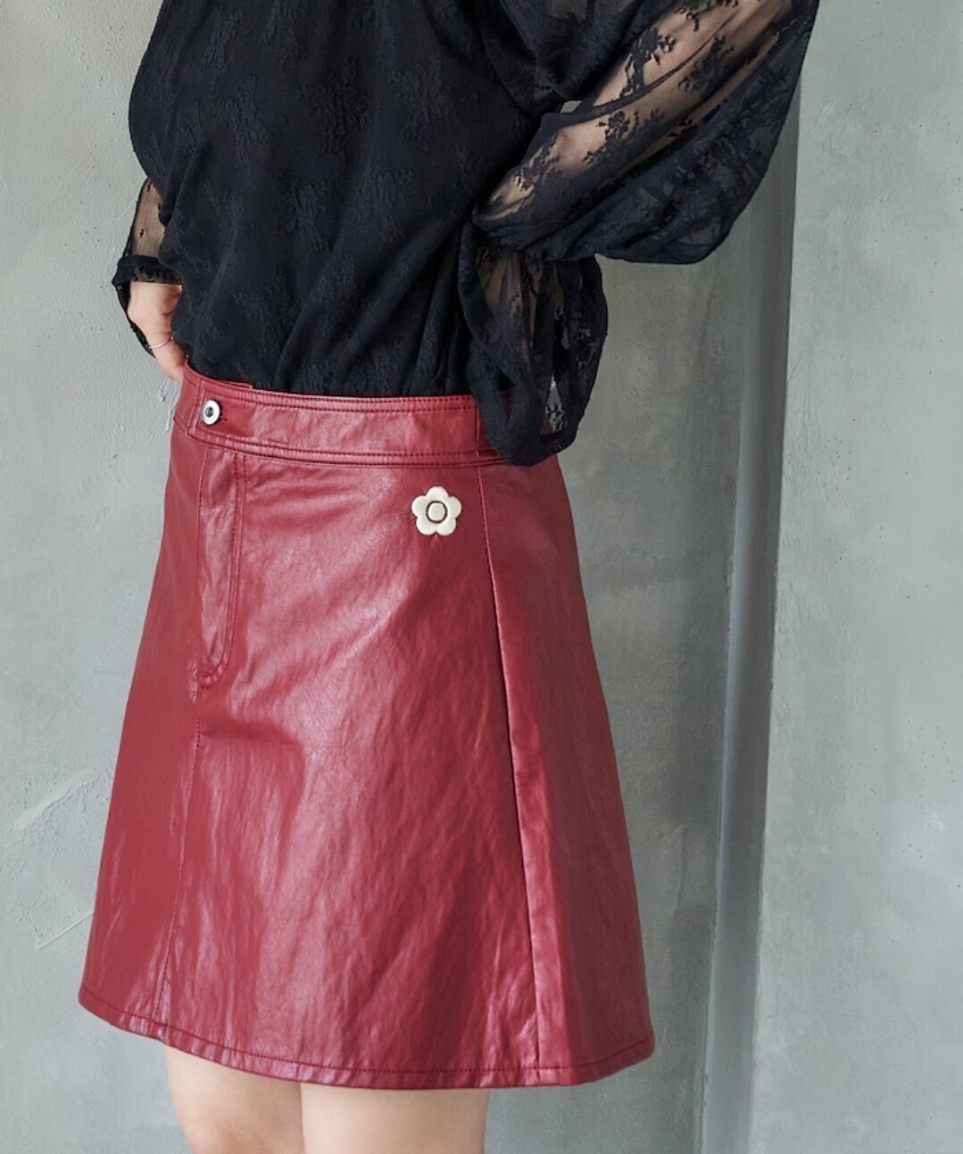 MARY QUANT Limited products logo faux leather mini Skirt