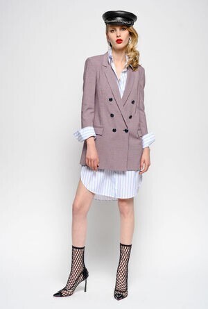 PINKO オーバーサイズ 千鳥格子 ブレザー