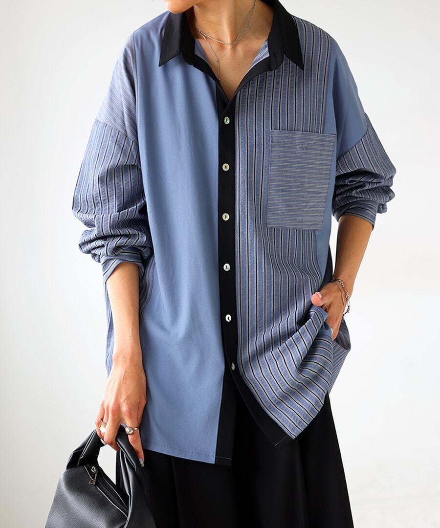 antiqua デザインシャツ シャツ レディース トップス 長袖
