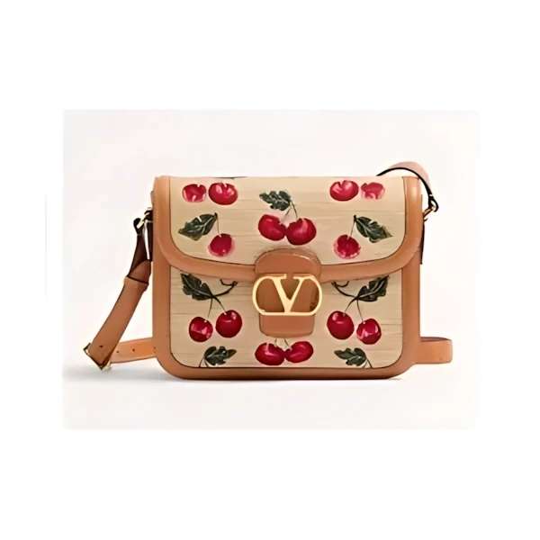 VALENTINO ヴァレンティノ ガラヴァーニ 9TO5 シンセティックジャカードラフィア ショルダーバッグ