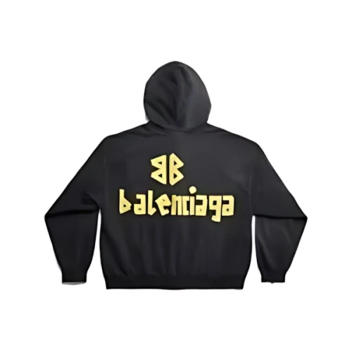 Balenciaga TAPE TYPE RIPPED POCKET ZIPUP HOODIE