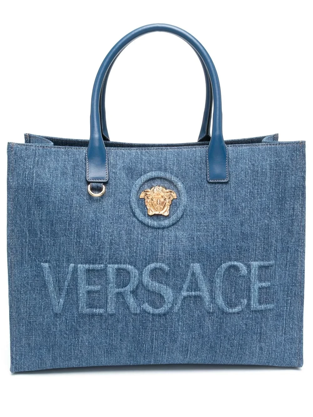 Versace メドゥーサ デニムハンドバッグ