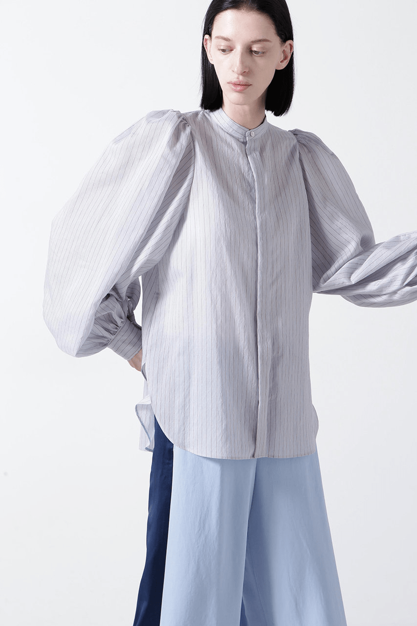 hueLe Museum 【STUMBLY】Sheer Striped Shirts