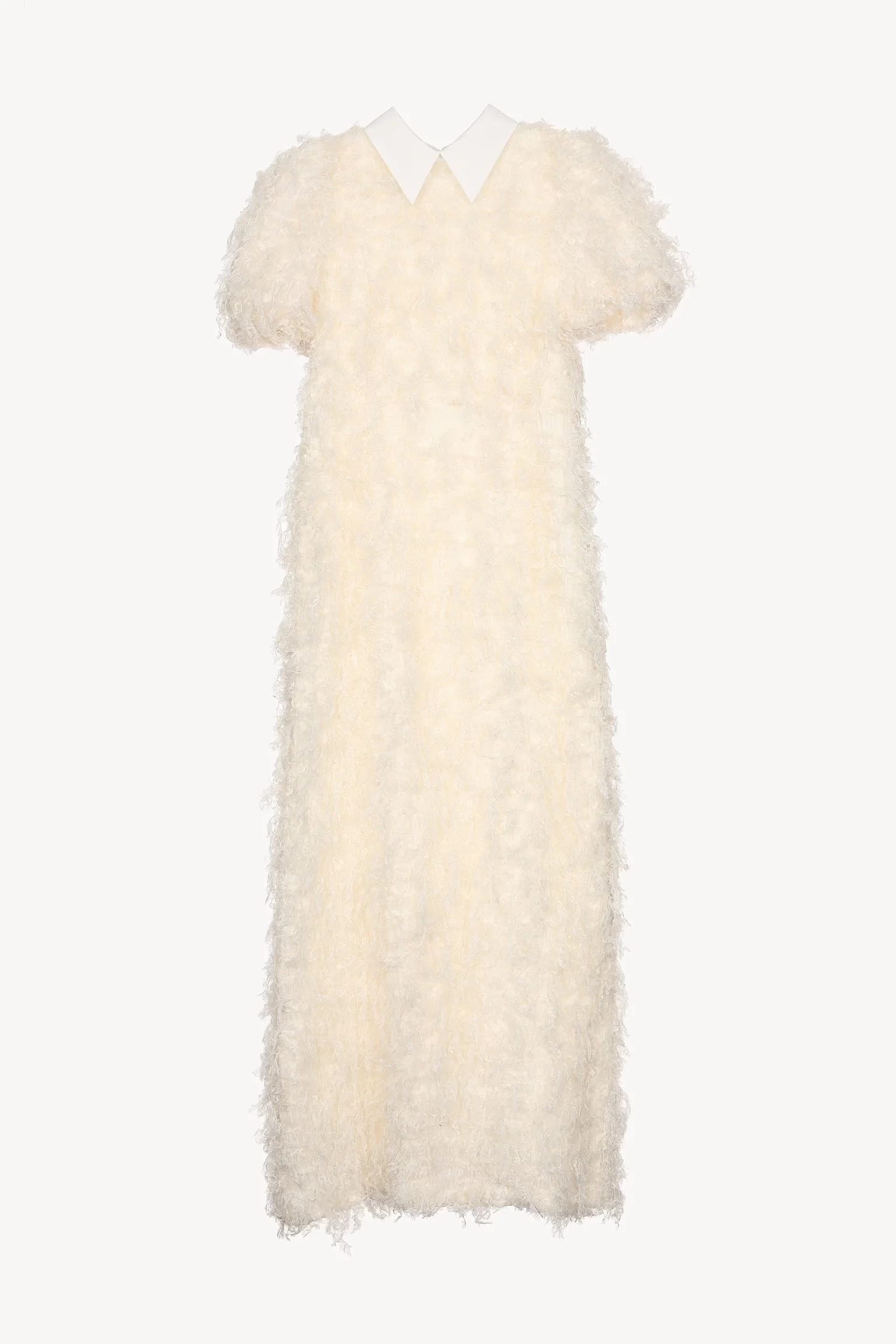 Acka. lame fringe puff dress