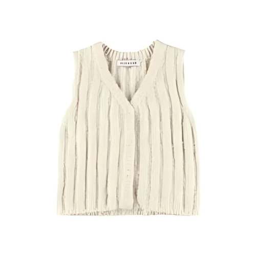 ALEXIA STAM Fancy Yarn Knit Vest
