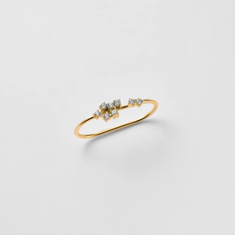 MAYU 8stones Double ring （gold）