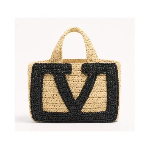 VALENTINO ヴィヴァ スーパースター シンセティックラフィア スモール トート