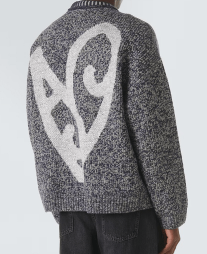 Acne Studios ラメ ジャカード ウールブレンドセーター