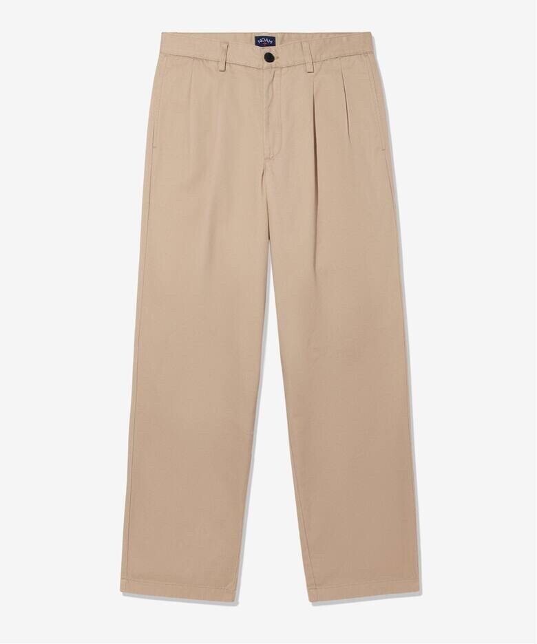 NOAH Twill Double-Pleat Pant