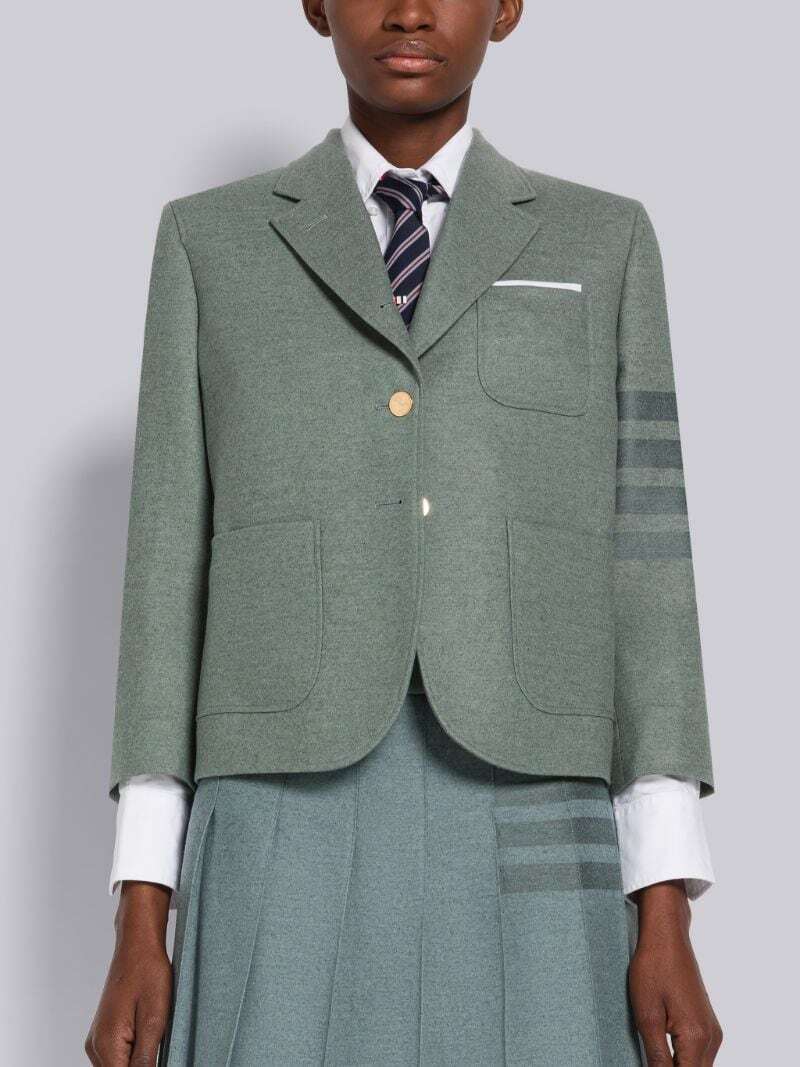 THOM BROWNE. NEW YORK フランネル クロップ丈 4BAR サックスポーツコート