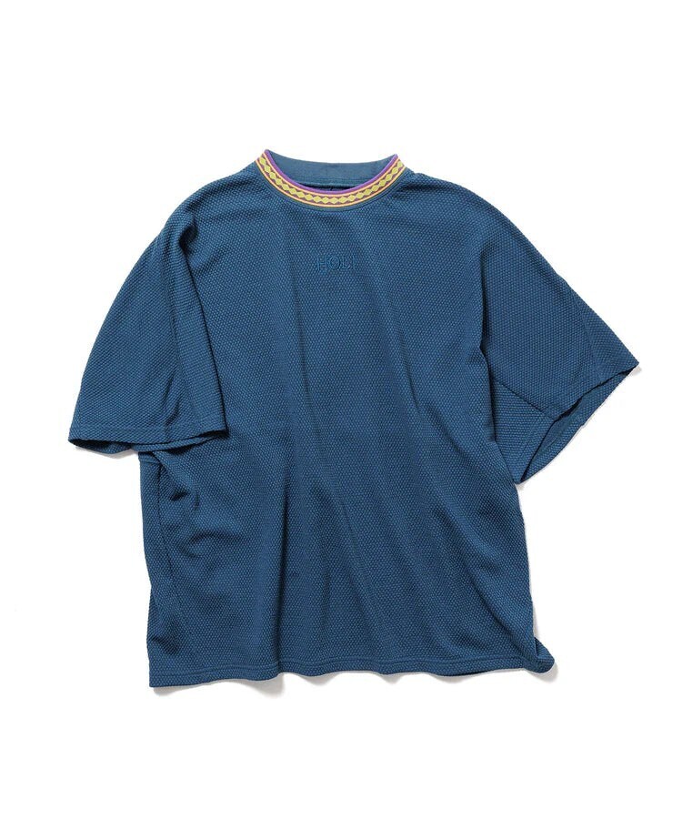 NANGA リンガーカラー パネルTシャツ