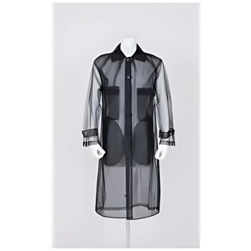 VIVIANO Tulle Irregular Pleated Coat