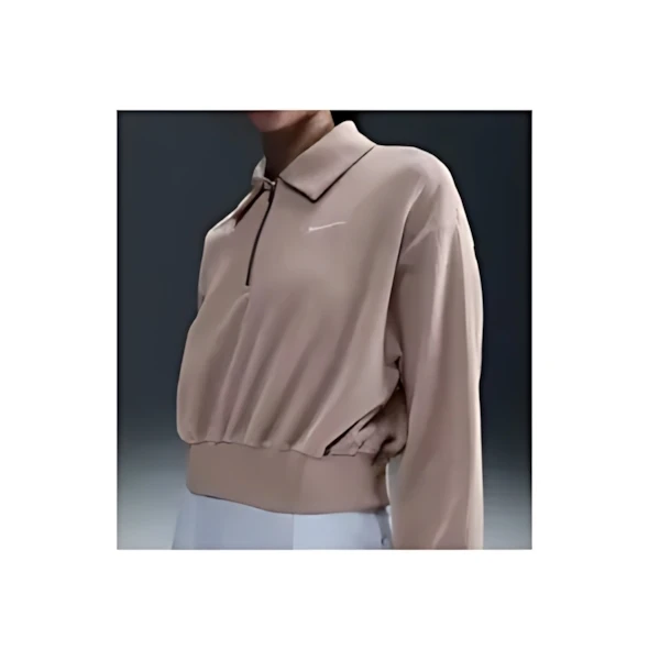 NIKE ウィメンズ ベロア クロップド 1/4ジップ トップ