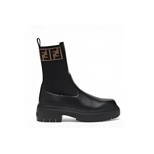 FENDI leather biker boots