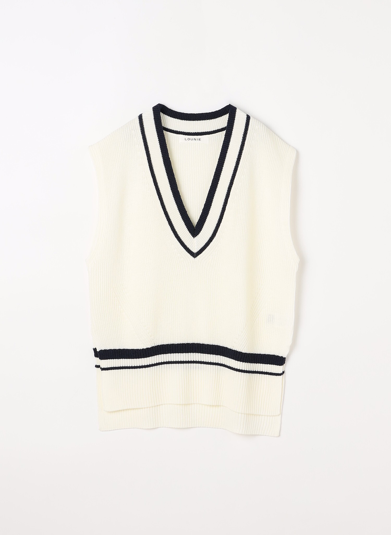 LOUNIE Vネックチルデンニットベスト
