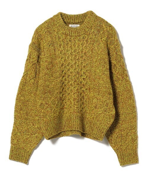 BEAMS BOY アラン クルーネック プルオーバー ニット