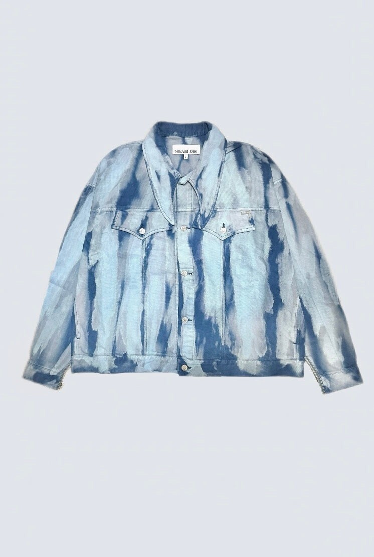 MIKAGE SHIN Hand Effected Denim Jacket Hand(Blue)