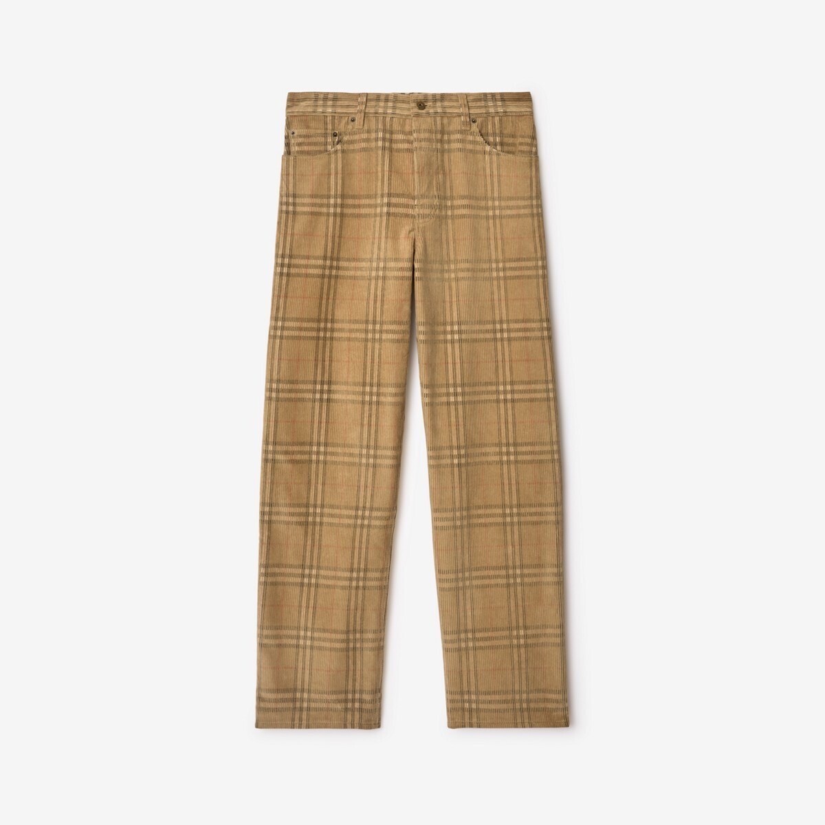BURBERRY チェック コーデュロイ トラウザー