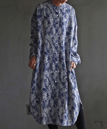 antiqua ランダムドットロングシャツ シャツ レディース トップス・po-00098