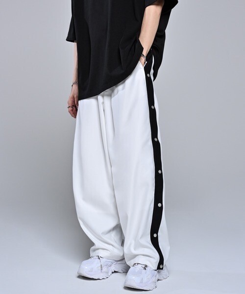 ADRER Full snap side line deformation pants