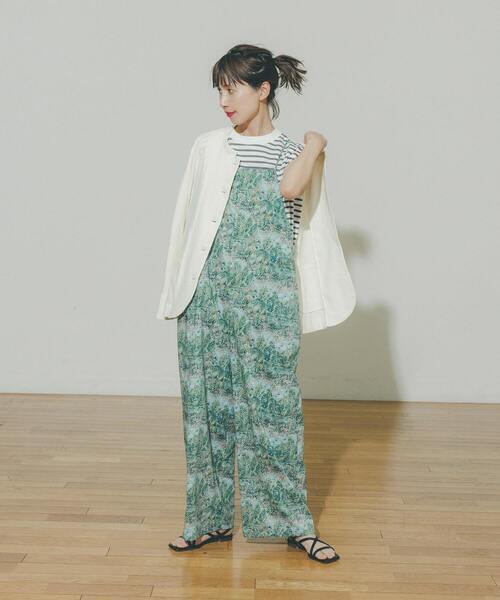 ADIEU TRISTESSE kazumiさんコラボ リバティプリントサロペット
