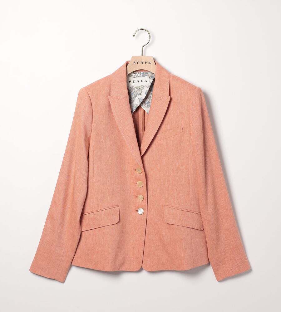 SCAPA リネンコットンストレッチジャケット