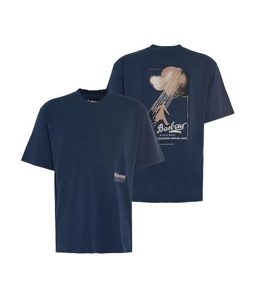 Barbour 'Heritage + / ヘリテージ プラス' Portland アーカイブ プリント Tシャツ