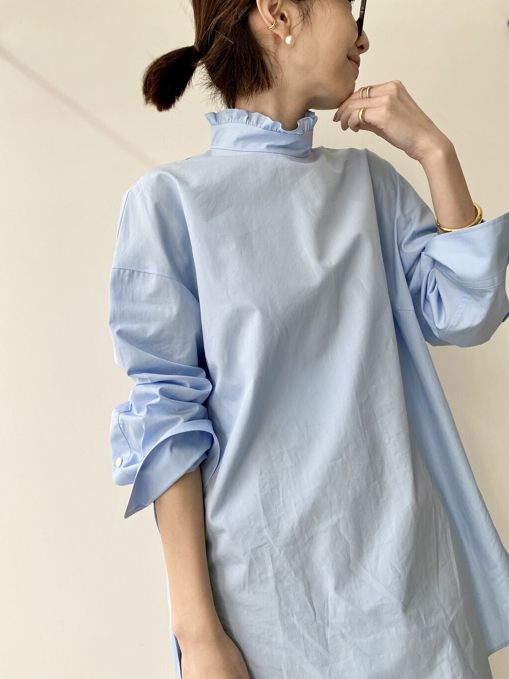 L'Appartement THOMAS MASON Stand Collar BL