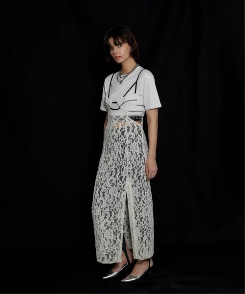 PRANK PROJECT スキューバレースワンピース / Scuba-Jersey Lace Dress