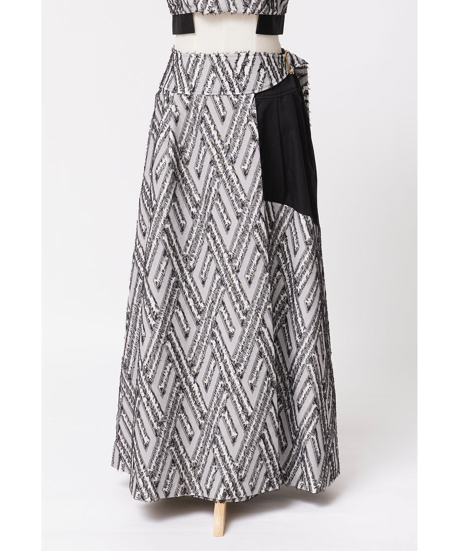 jesh Jacquard Wrap Skirt