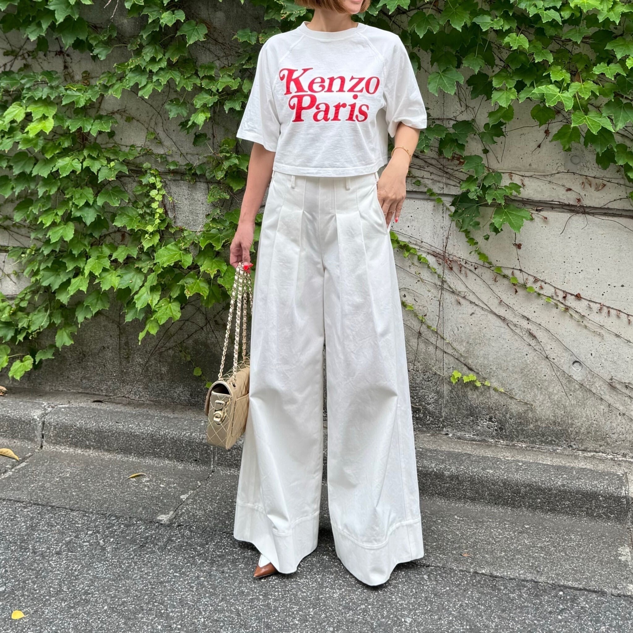 Cygne チノワイドパンツ Eric　ホワイト