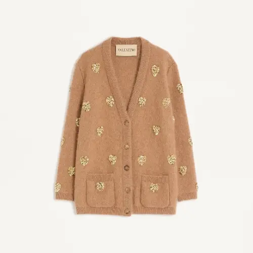 VALENTINO エンブロイダリーカーディガン