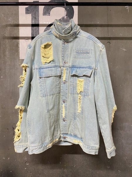 neith. Heavy Crashed Denim Jacket