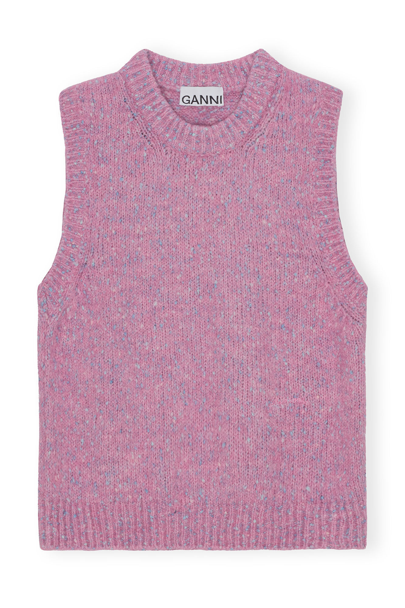 GANNI Pink Knit Vest