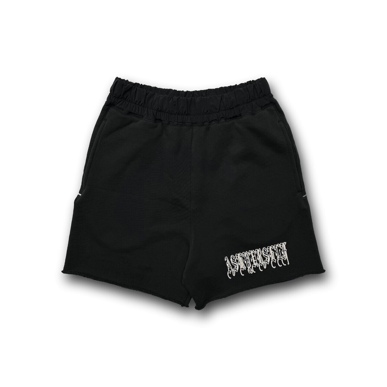 ASKYURSELF GOTH RAW FLEECE SHORTS