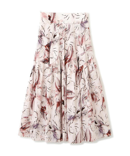 JILLSTUART ブラッシュラインフラワータフタスカート