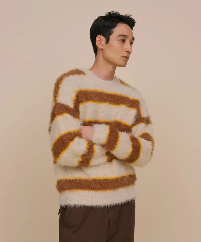 ADAM ET ROPE' オーバーサイズ モンスター シャギー ニット