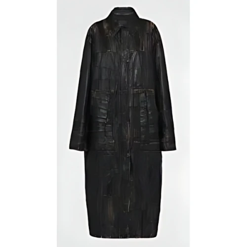 PRADA ナッパレザー パッチワーク コート