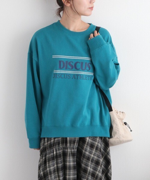 DISCUS ATHLETIC 裏起毛カレッジロゴスウェット