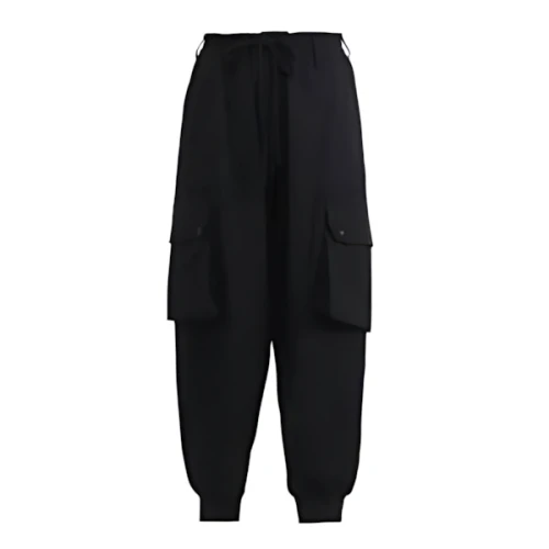 Ground Y WOOL GABARDINE RIBBED HEM CARGO PANTS